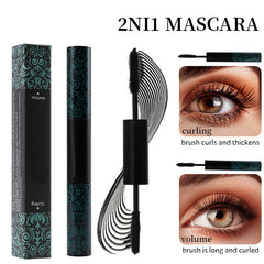 2-in-1 Waterproof Long Lasting Black Mascara