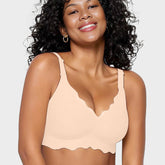 Soft Full Coverage Scalloped Wireless Jelly Bra