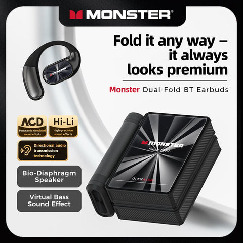 Headphones Bluetooth with Dual-Fold Design, Noise Isolation - 145H Playtime Wireless Earbuds Bluetooth 6.0, IPX5 Waterproof & Sweatproof Wireless Headphones, Headset Ideal Traveling Gadgets & Electronic Gifts for Men and Women