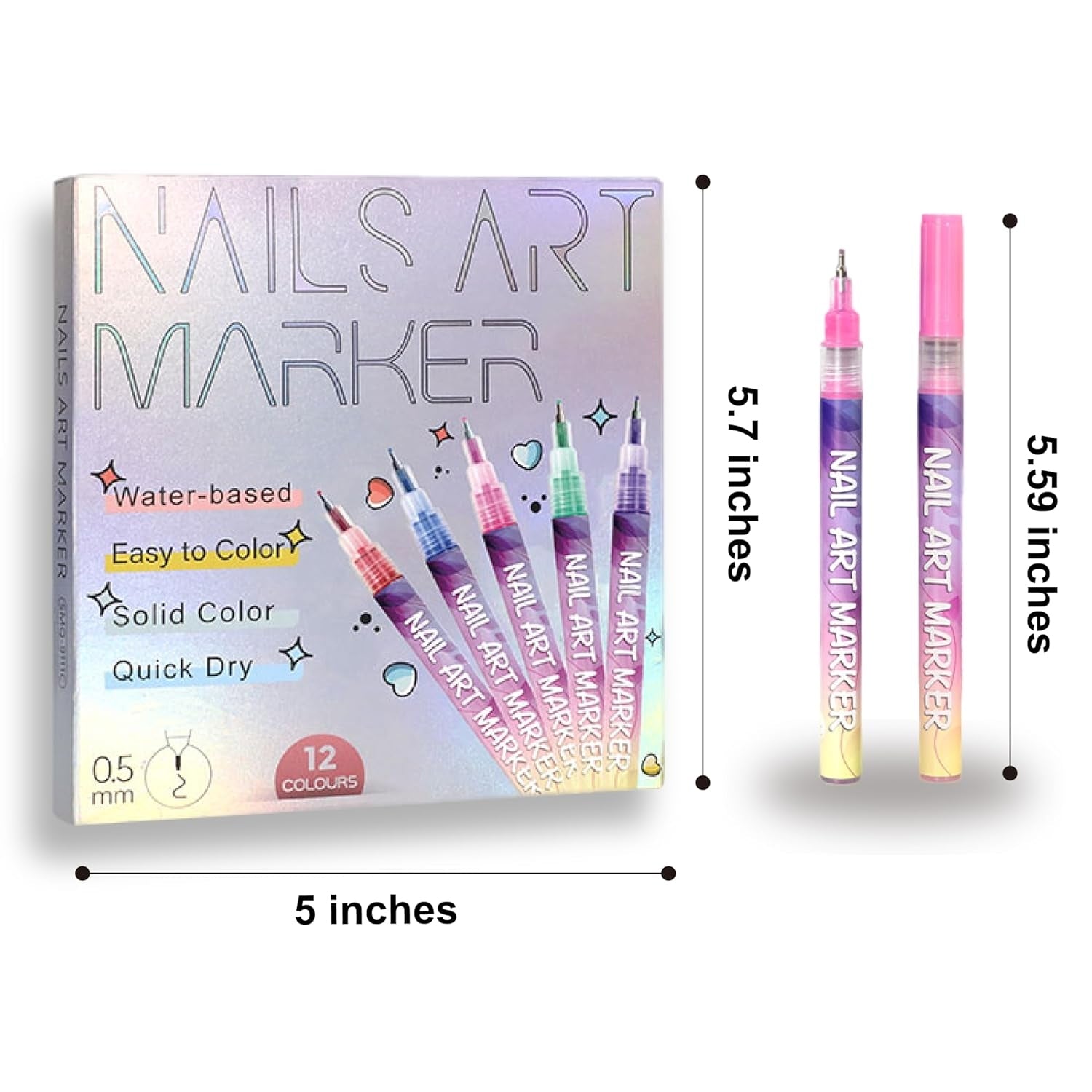 12-color Nail Art Pen Set