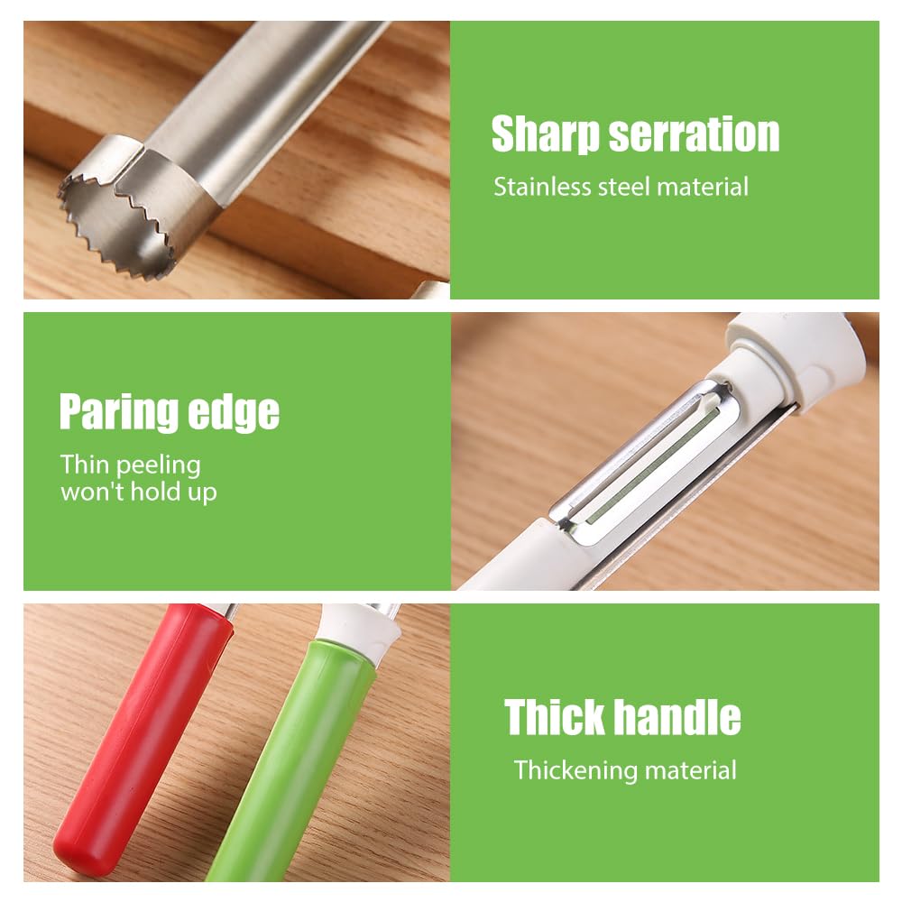2-In-1 Fruit Pitter And Peeler, Convenient Fruit Pitting Tool