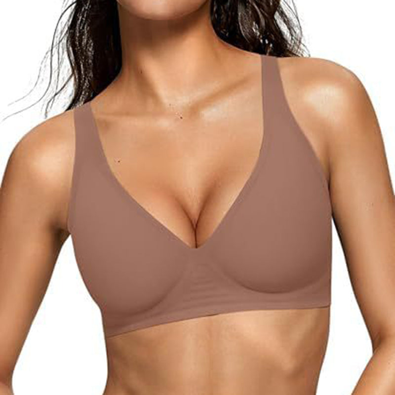 Seamless Deep V Push-up Wireless Bra