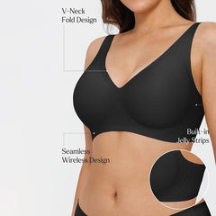 Seamless Wireless Jelly Comfort Plunge Bra