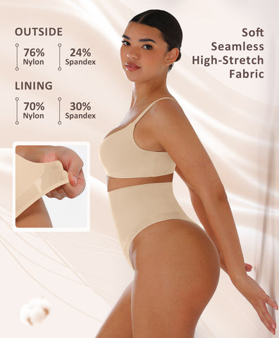 Mid-waisted Thong Tummy Control Shaper Panties