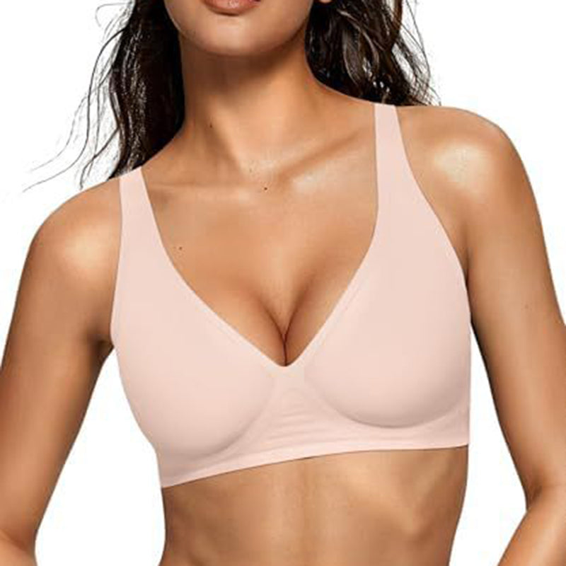 Seamless Deep V Push-up Wireless Bra