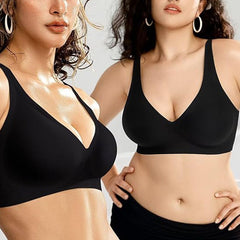 Seamless Deep V Push-up Wireless Bra