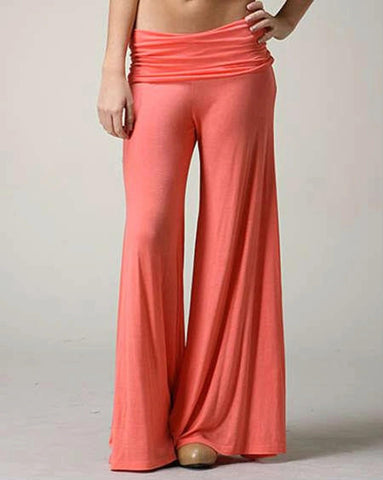 Coral Foldover Pants