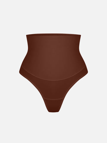 Mid-waisted Thong Tummy Control Shaper Panties