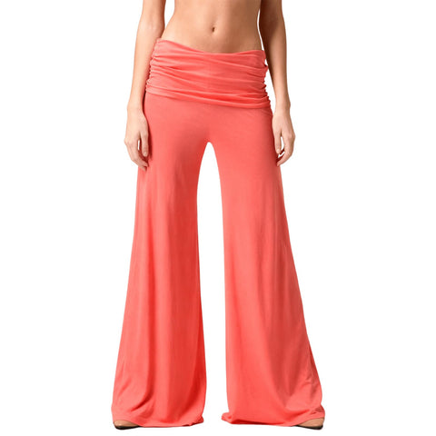Coral Foldover Pants