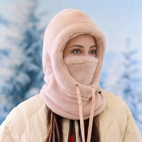 Warm Scarf Integrated Hood