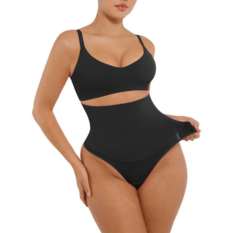 Mid-waisted Thong Tummy Control Shaper Panties