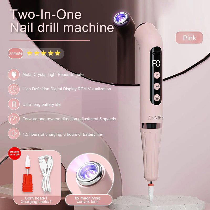 2 In 1 Grinding And Manicure Tool With Led Light