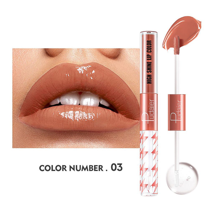 16 Colors Double Ended Highlighting Lip Gloss - High-shine Long-lasting