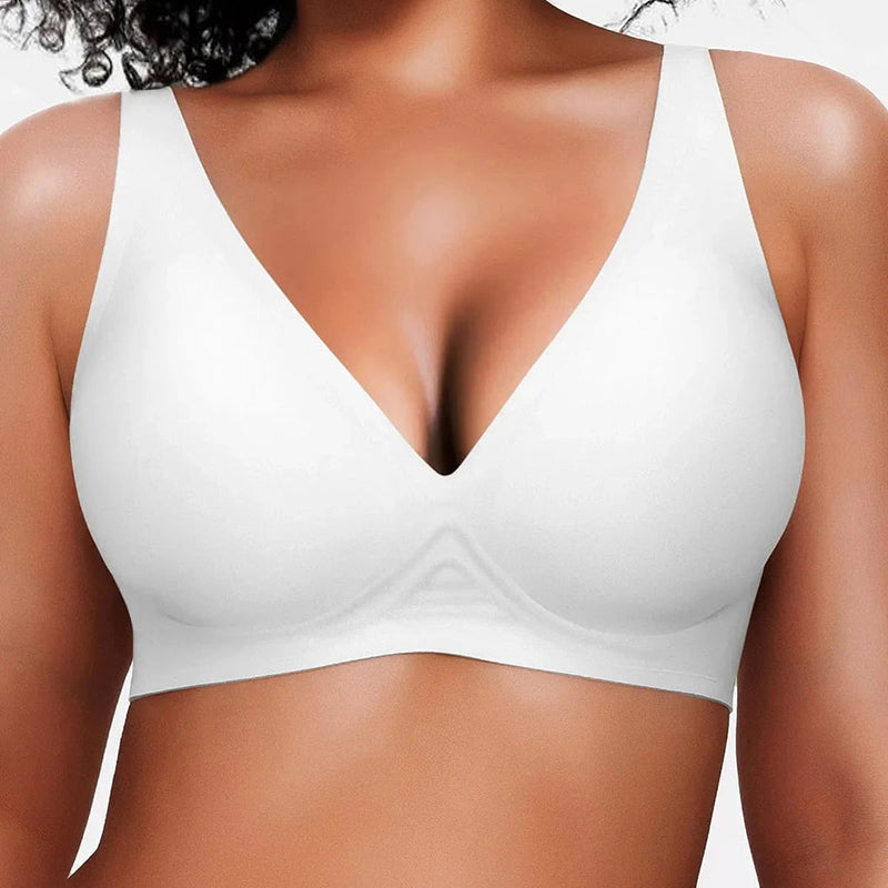 Seamless Wireless Jelly Comfort Plunge Bra