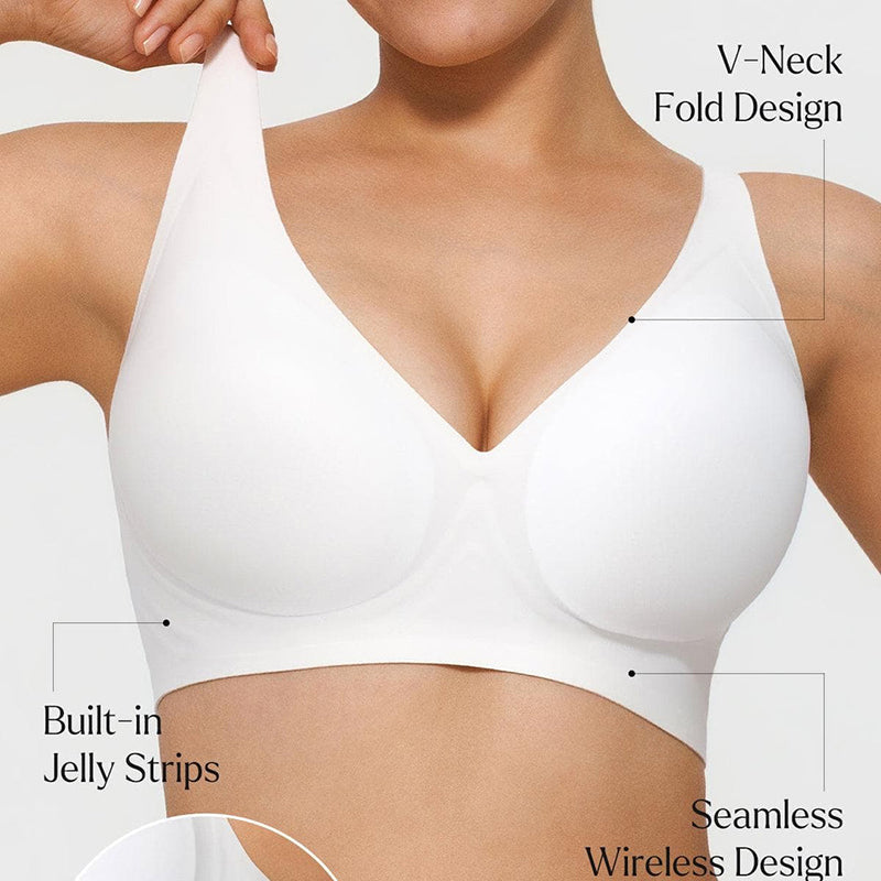 Seamless Wireless Jelly Comfort Plunge Bra
