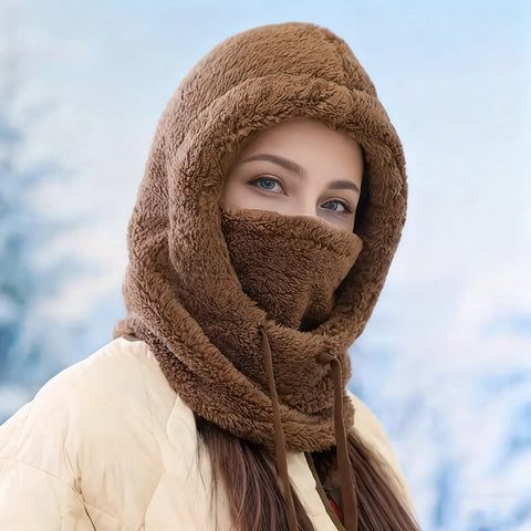Warm Scarf Integrated Hood