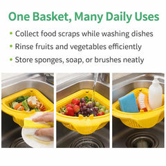 2 Counts Triangular Draining Basket Kitchen Filter Net Storage Rack Strainer